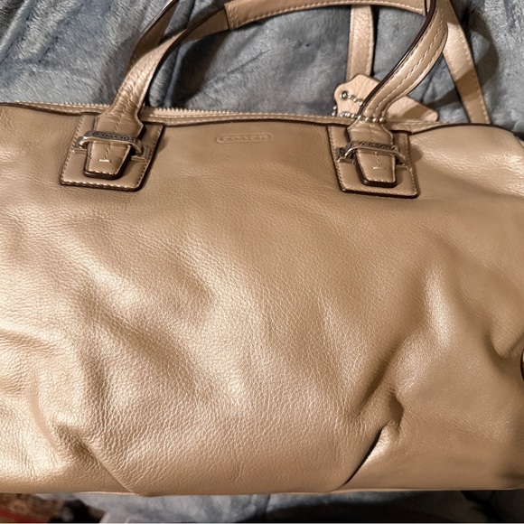 Coach Handbags - Coach Taupe Leather Shoulder Bag